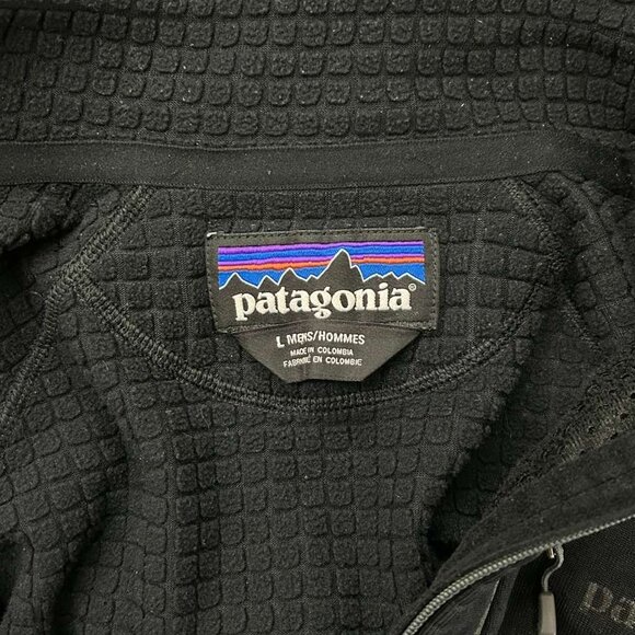 Patagonia Men's L Polartec Grid Fleece 1/2 Zip Pullover Black Long Sleeve Jacket - Picture 7 of 15